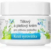 Bione Cosmetics Kozí Syrovátka hranilna krema za obraz in telo za občutljivo kožo 260 ml