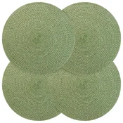 vidaXL Placemeti iz jute 4 pcs Olivno zelena O 30 cm 100% Tossa juta