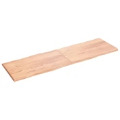 Stolna ploca svjetlosmeda 200x60x(2-4) cm obradena hrastovina
