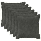 vidaXL Blazina 6 kos HOUTEN Antracit 50 x 50 cm Mikrofibra