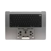 Gornji okvir tipkovnice za MacBook Pro 16 A2780 (2023), s US tipkovnicom i baterijom, Space Gray, 661-32189, Genuine Apple