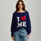 Pulover z okroglim izrezom