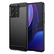Techsuit Carbon Silicone ovitek za Motorola Edge 40 Neo - črna
