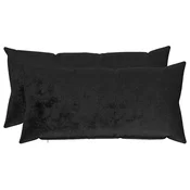 vidaXL Prevleka za blazino 2 pcs HEERLEN Črna 40 x 70 cm Flanel