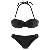 BRUNO BANANI Bikini  črna / srebrna