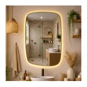 Baltica Design-LED Ogledalo z osvetlitvijo STONE CALM 15W/230V 2700K 90x60 cm IP65 zlato
