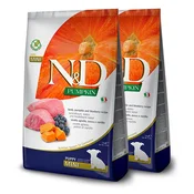 Farmina N&D dog GF PUMPKIN puppy mini, lamb & blueberry 2 x 7 kg