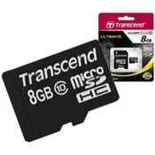 TRANSCEND memorijska kartica SD MICRO 8GB HC CLASS 10 TS8GUSDHC10