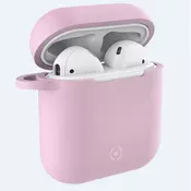 Celly Silikonska maska za AirPods u roza boji AIRCASEPK Soft Tocu Silikonska maska roza