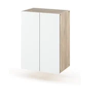 shumee Stenska kopalniška omarica 40 cm, hrast Sonoma, mat bela