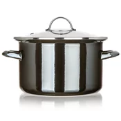 Banquet Emajliran lonec METALLIC Black 24 cm, 3,7l, s pokrovom