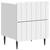 vidaXL Nočna omarica Bela 43 x 34,5 x 49,5 cm Inženirski les
