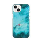 Silikonska maska za iPhone 14 6.1 Marbel Sky Print akvamarin