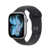 APPLE Watch Serija 11 GPS 46mm Kućište od aluminija u svemirski sivoj boji s crnim sportskim remenom - M/L