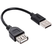 Akyga Akyga USB kabel USB-A vtič\, USB-A vtičnica 15 cm črna AK-USB-23, (20578020)