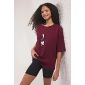 Trendyol Milla Ženska majica TWOSS25TS00201, Bordo