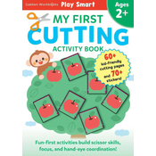 Play Smart My First Cutting Book 2+: Preschool Activity Workbook with 70+ Stickers for Children with Small Hands Ages 2, 3, 4: Basic Scissor Skills (F