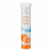 LIVSANE Vitamin C sa ukusom narandže, šumece tablete