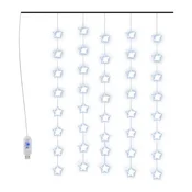 Vidaxl LED zavesa z zvezdicami 200 LED lučk modra 8 funkcij