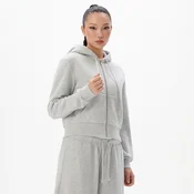 Cropp - Športna jopa s kapuco na zadrgo - light grey