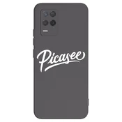 Silikonski črni ovitek za Realme 8 5G - Picasee - old logo - white