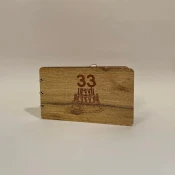 Drvena cestitka 33. rodendan, 19x16cm