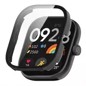 Ovitek z zaščito zaslona Techsuit Defense360 Pro za Xiaomi Redmi Watch 4 - črn