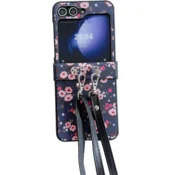GS Ovitek za Samsung Galaxy Z Flip7 FE/Z Flip6, z naramnico, moder