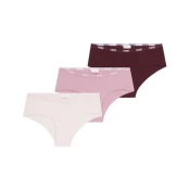 Womens Puma Hipster Underwear (3-Pack), Red, Size 1, Clothing