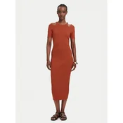 Fracomina Pletena obleka FJ26SD5001K56501 Svetlo rdeča Slim Fit