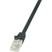 LogiLink RJ45 mrežni kabel CAT 6 U/UTP[1x RJ45 utikač - 1x RJ45 utikač] 3 m crni zaštićeni LogiLin