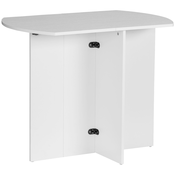 HOMCOM HOMCOM Prostorsko varčna zložljiva jedilna miza, lesena miza za kuhinjo in dnevno sobo, 90x60x74 cm, bela, (20745583)