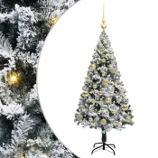 Umestno božično drevo Bela 120 cm PVC, jeklo in plastika