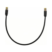 KELINE mrežni kabel Cat.6A, 0.25m, črna, KEL-C6A-P-0025-BK