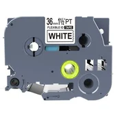 Kompatibilen trak za Brother TZe-FX261/TZ-FX261/PT/P-Touch 36mm, prilagodljiv (Flexible) - črn izpis/bel trak