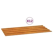 Vidaxl Strešne plošče 12 kosov zarjavele 80x44 cm corten jeklo