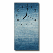 tulup.si Steklena navpična ura Tekstilna vlakna modra 30x60 cm
