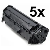 toner HP Q2612A (12A), pet paketov, črna (black), alternativni