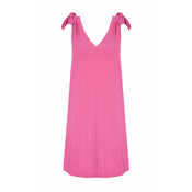 Trendyol Fuchsia Plain Relaxed Mini Woven 99% Polyester,1% Elastane Dress