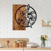 Wallity Zidna dekoracija Flowers, 53 x 57 cm, Smeda
