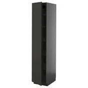 METOD Visoki element s policama, Crnosiva/Nickebo boja antracita, mat, 40x60x200 cm