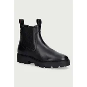 Gležnjarji Chelsea Tommy Hilfiger Th Monogram Leather Chelsea Boot FW0FW09562 Črna