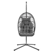 Songmics Viseči stol z nosilcem 98x103x195 cm siva