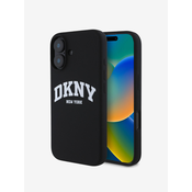 DKNY Liquid Silicone Arch Logo MagSafe Zadní Kryt pro iPhone 16 Plus Black Ovitek za telefon Vijolična