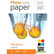 Fotopapir COLORWAY/ visok sijaj 200 g/m2, A4/ 100 kosov