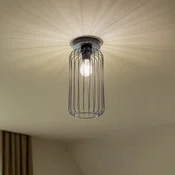 EMIBIG LIGHTING Stropna svetilka Barn, O 16 cm, črna, kovina, E27 - Dnevna soba/jedilnica - Sodobni