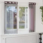 Voile zavjese s ušicama 2 kom ljubicaste 140x140 cm