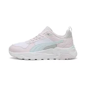 PUMA Trinity 2 Sneakers Youth, Shoes, White/Aqua Glow/Powder Pink, 38