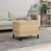 Greatstore Klubska mizica sonoma hrast 60x44,5x45 cm inženirski les