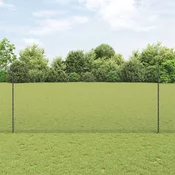vidaXL varjena žičnata ograja z 44 U stebrički siva 1.4x50 m jeklo